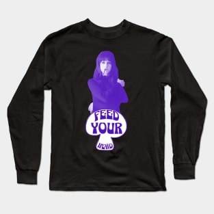 Feed Your Head (Purple and White) Long Sleeve T-Shirt